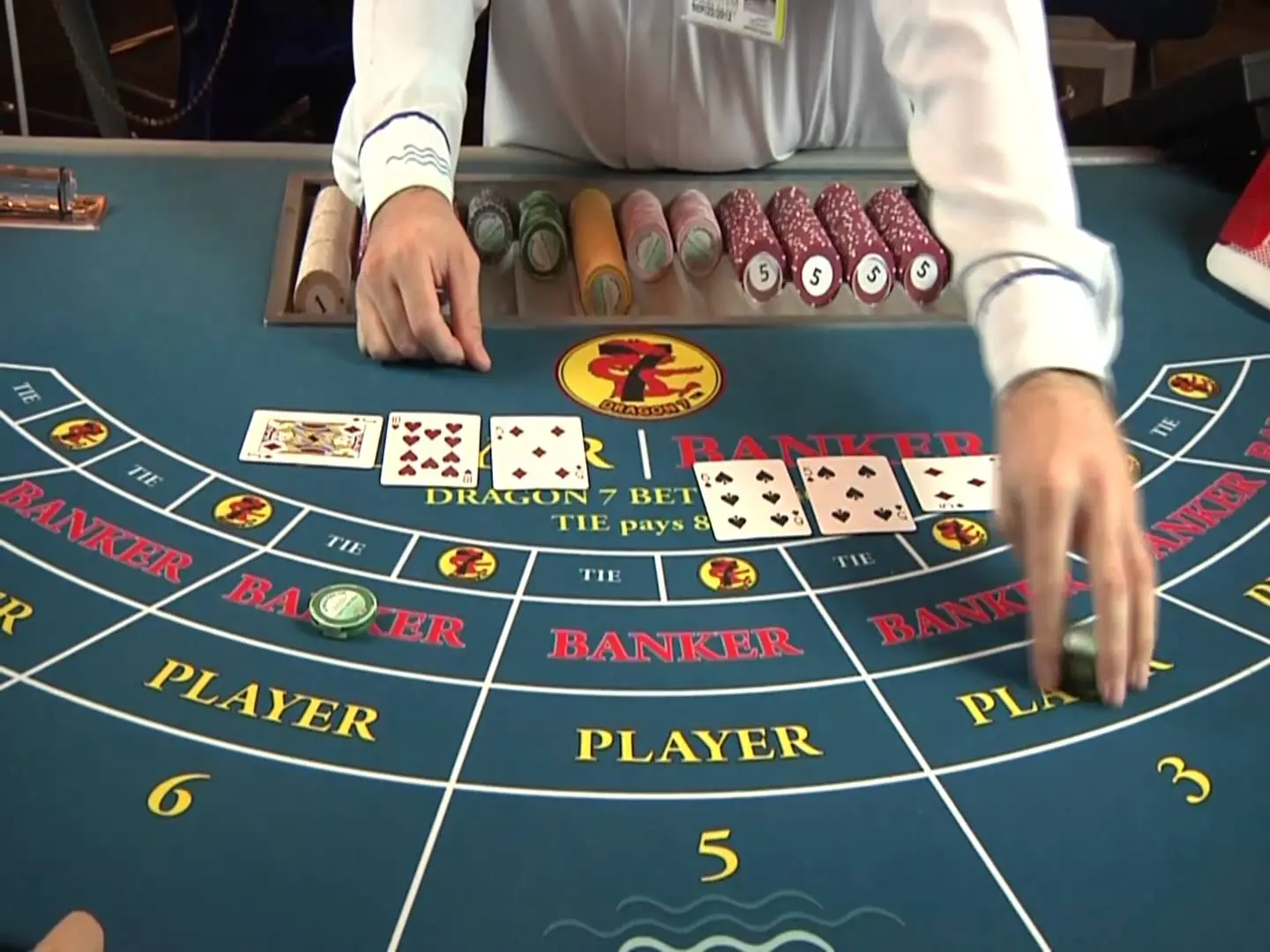 Baccarat tables at Casino Woodbine